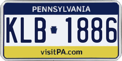 PA license plate KLB1886