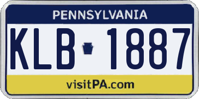 PA license plate KLB1887