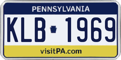 PA license plate KLB1969