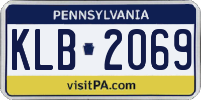 PA license plate KLB2069
