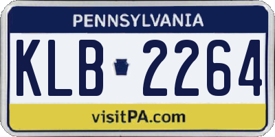 PA license plate KLB2264