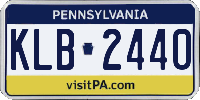 PA license plate KLB2440