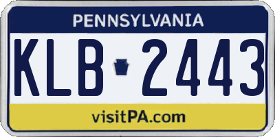 PA license plate KLB2443