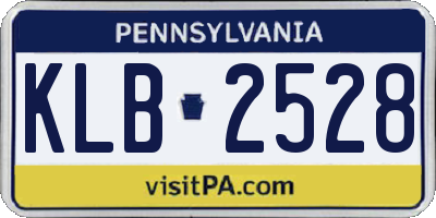 PA license plate KLB2528
