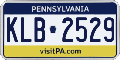 PA license plate KLB2529