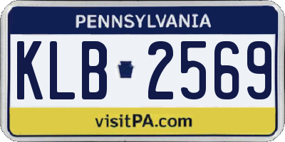 PA license plate KLB2569