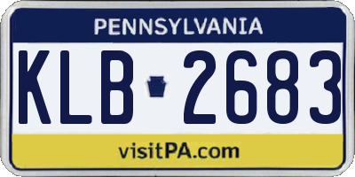 PA license plate KLB2683