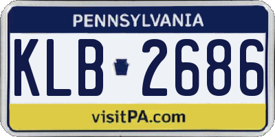 PA license plate KLB2686