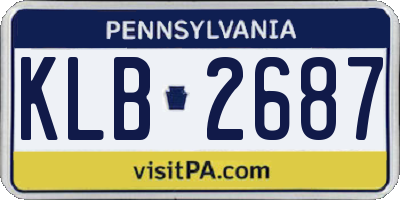 PA license plate KLB2687