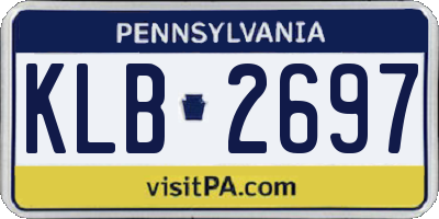 PA license plate KLB2697