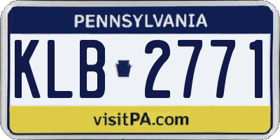 PA license plate KLB2771