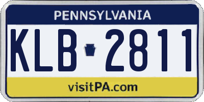 PA license plate KLB2811