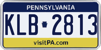 PA license plate KLB2813