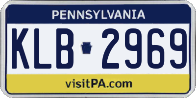 PA license plate KLB2969