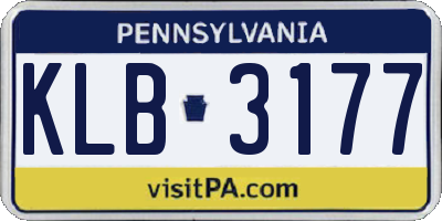 PA license plate KLB3177