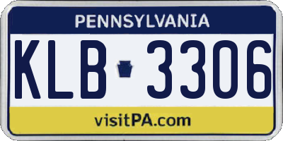 PA license plate KLB3306