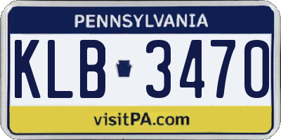 PA license plate KLB3470