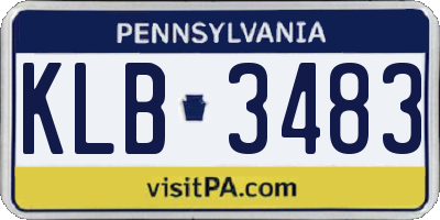 PA license plate KLB3483
