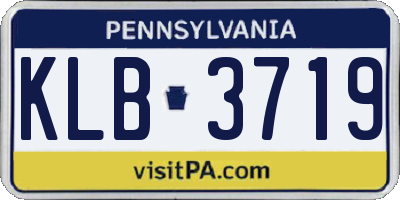 PA license plate KLB3719