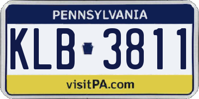 PA license plate KLB3811