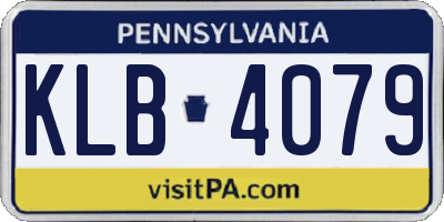 PA license plate KLB4079