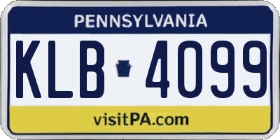 PA license plate KLB4099
