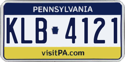 PA license plate KLB4121