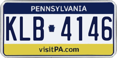 PA license plate KLB4146