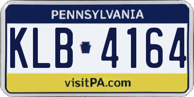 PA license plate KLB4164
