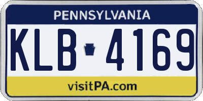 PA license plate KLB4169