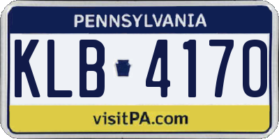 PA license plate KLB4170