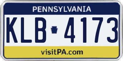 PA license plate KLB4173