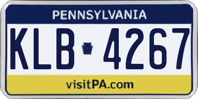 PA license plate KLB4267