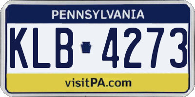 PA license plate KLB4273