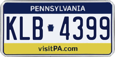 PA license plate KLB4399