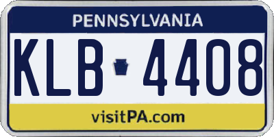 PA license plate KLB4408