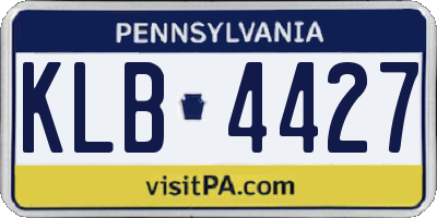 PA license plate KLB4427
