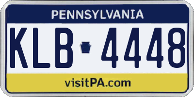 PA license plate KLB4448