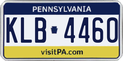 PA license plate KLB4460