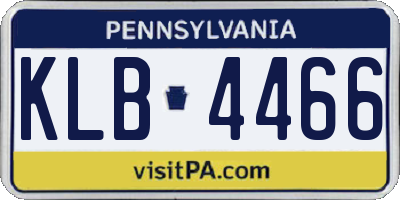 PA license plate KLB4466