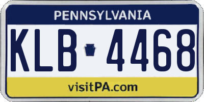 PA license plate KLB4468