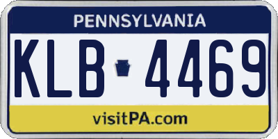 PA license plate KLB4469