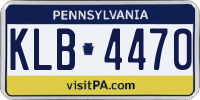 PA license plate KLB4470