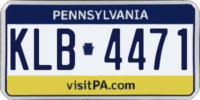 PA license plate KLB4471