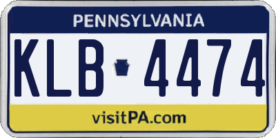 PA license plate KLB4474