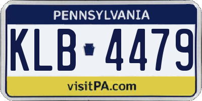 PA license plate KLB4479