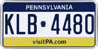PA license plate KLB4480