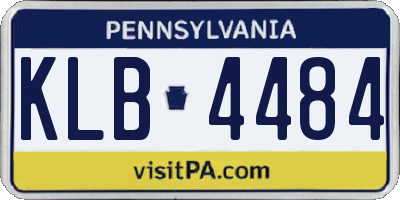 PA license plate KLB4484