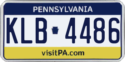 PA license plate KLB4486