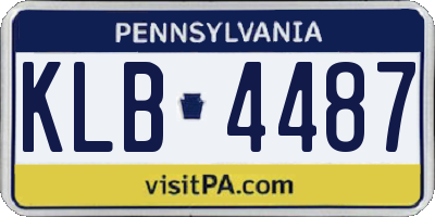 PA license plate KLB4487